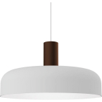 NADIR SUSPENSION, 1X E27, MAX 42W, MÉTAL, BLANC MAT/MARRON CORTEN, D.40CM 40 CORTEN/BLANC - CORTEN/BLANC - LUMICOM