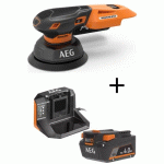 PACK PONCEUSE EXCENTRIQUE DIAMÈTRE 125 MM BRUSHLESS 18V - SUBCOMPACT - BEX18SBL-125-0 + BATTERIE 4.0 AH ET CHARGEUR 18V AEG POWERTOOLS