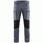 PANTALON DE TRAVAIL SERVICES STRETCH GRIS/NOIR TAILLE 48C - BLAKLADER