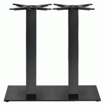 PIED DE TABLE TIFFANY HT 73 CM DOUBLE COLONNE - PEINT NOIR - S-CAB