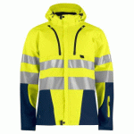 PROJOB 6419 PARKA SOFTSHELL - EN ISO 20471 CLASSE 3/2 JAUNE/MARINE - TAILLE M