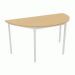 TABLE DE RÉUNION DEMI-LUNE TREFF 140 X 70 HÊTRE / BLANC