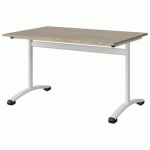TABLE MALIBU 120X80 T5 DL STRA ABS CHÊNE 1146/BLC 9016