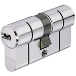 ABUS - CYLINDRE DE S�CURIT� � DOUBLE EMBRAYAGE 40X40MM LAITON NICKEL� D66 D66 N 40/40