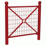 BARRIÈRE PROVINCE GRILLAGÉE 1.07 M BOULE - ZINC ROUGE 3004 - PROCITY