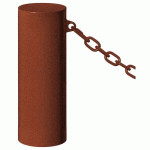 BORNE BARCELONE Ø 22 CM 1 ANNEAU - ZINC ASPECT CORTEN - PROCITY