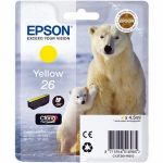 CARTOUCHE ENCRE EPSON T2614 JAUNE - 26 OURS POLAIRE