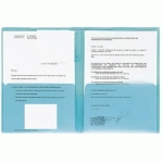 LOT DE 25 - CHEMISE COIN PLASTIQUE DOUBLE POCHES ESSELTE POLYPROPYLÈNE 18/100E A4 INCOLORE