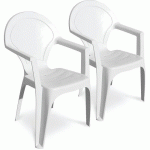 FAUTEUIL JARDIN EMPILABLE DAMA BLANC EN LOT - EZPELETA