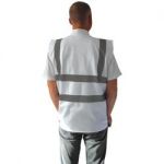 GILET DE SIGNALISATION BLANC PERSONNALISABLE