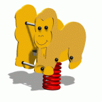 JEU SUR RESSORT LE GORILLE AVEC TABOURET D ANCRAGE - MANUTAN COLLECTIVITÉS