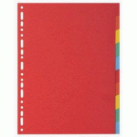 LOT DE 2 - INTERCALAIRE A4+ CARTE LUSTRÉE EXACOMPTA 12 ONGLETS NEUTRES MULTICOLORES - 1 JEU