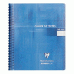 LOT DE 5 - CAHIER DE TEXTES RELIURE INTÉGRALE KOVERBOOK 17X22CM 148 PAGES GRANDS CARREAUX COUVERTURE POLYPROPYLÈNE TRANSPARENT - ASSORTIS