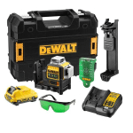 NIVEAU LASER MULTILIGNES VERT 10,8V XR + 1 BATTERIE 2AH + CHARGEUR - DEWALT - DCE089D1G-QW