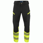 PROJOB 6528 PANTALON POLYCOTON - EN ISO 20471 CLASSE 1 JAUNE/NOIR - TAILLE 38