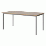 TABLE MALIBU 160X80 T5 4P STRA ALAISÉ ACACIA/GRIS 9006