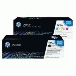 TONER HP 125A - NOIR, CYAN, MAGENTA, JAUNE PACK DE 4