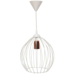 PLAFONNIER MÉTAL FER CAGE ABAT EN COULEUR BLANC - BLANC