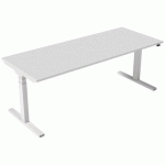 BUREAU ÉLECTRIQUE ERGONOMIQUE 200 CM BLANC - ROBBERECHTS