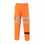 LOT DE 2 - PORTWEST EST46 ES1 ESSENTIAL PANTALON COMBAT HAUTE VISIBILITÉ ORANGE SHORT - TAILLE 30 - COURT