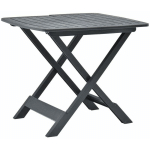 TABLE PLIABLE DE JARDIN ANTHRACITE 79X72X70 CM PLASTIQUE