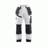 PANTALON DE TRAVAIL X1500 PEINTRE BLANC GRIS FONCÉ D124 - BLAKLADER