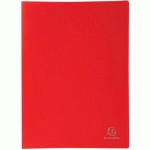 PROTÈGE-DOCUMENT ROUGE PP SOUPLE POCHETTES OPAQUE 60 VUES A4 - EXACOMPTA