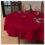 LUXURY NAPPE ANTI-TÂCHES, POLYESTER, ROUGE, PAR SOLEIL D'OCRE - DIAMETRE 180 CM - ROUGE