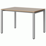 TABLE MALIBU 120X80 T6 SOUDÉ STRA ALAISÉ ACACIA/GRIS 9006 - MANUTAN EXPERT