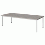 TABLE MALIBU 180X80 T1 4P STRA ABS BÉTON F186/BLC 9016