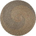 RENDEZ-VOUS DÉCO - TAPIS ROND IVY 120CM EN JACINTHE D'EAU - MARRON CLAIR