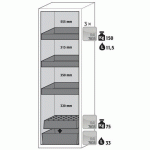 ARMOIRE SÉCURITÉ S-CLASSIC-90 S90.196.060.WDASR GRIS CLAIR