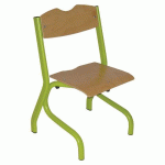 CHAISE TIM AST - T4 - PIÈTEMENT ACIER - HÊTRE NATUREL/VERT GRANNY - RODET