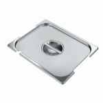 COUVERCLE INOX AV/ENCOCHE POUR BAC AVEC ANSES GN1/2
