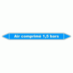 LOT DE 3 - MARQUEUR DE TUYAUTERIE - AIR COMPRIMÉ 1,5 BARS - VINYLE LAMINÉ 250 X 26 MM