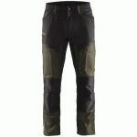 PANTALON DE TRAVAIL SERVICES STRETCH VERT OLIVE/NOIR TAILLE 46 - BLAKLADER