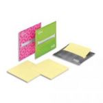 POST-IT SACHET DE TROIS DÉCORS RECHARGEABLES ET 3 BLOCS JAUNE DE 20 FEUILLES Z-NOTES FORMAT 7,6 X 7,6 CM