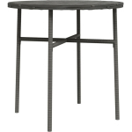 VIDAXL - TABLE À THÉ GRIS 45 CM RÉSINE TRESSÉE