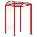 ABRI CAISSE VOÛTE 1.50 M AVEC BARDAGES LATÉRAUX - ROUGE 3020 - PROCITY