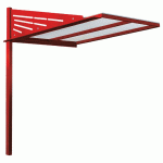 ABRI VÉLOS CONVIVIALE COMPLÉMENTAIRE SANS BARDAGES - ROUGE 3020 - MANUTAN COLLECTIVITÉS