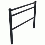BARRIÈRE LIZEL 1.50 M TÊTE BOMBÉE MÉTAL GRIS 7016 - BUTON DESIGN