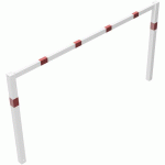 BARRIÈRE POUR CHEMINS PIÉTONS SOUDÉE - BLANC/ROUGE - 2500MM - SCHAKE