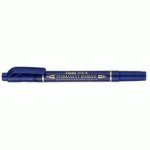 LOT DE 8 - MARQUEUR PERMANENT PEN, DOUBLE POINTE, BLEU