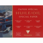 PAPIER HUILE BLOC COLLÉ 4 CÔTÉS 15F 30X40CM 240G - BLANC - LOT DE 4