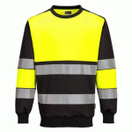PORTWEST PW376 SWEAT-SHIRT PW3 H-VIS CLASS 1 JAUNE/NOIR - TAILLE 5XL