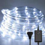 SWANEW - TUBE LUMINEUX LED CHAÎNE DE LUMIÈRE EXTÉRIEURE MARIAGE ÉLECTRIQUE IP44 JARDIN 50M BLANC FROID - BLANC FROID