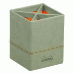 RHODIARAMA POT À CRAYONS SIMILI CUIR ITALIEN 8X8X11 CM - CÉLADON
