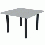 TABLE DE RÉUNION PLATEAU CARRÉ 110X110 GRIS - QUADRIFOGLIO