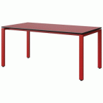 TABLE MALIBU 160X80 T5 SOUDÉ ST ANTIB ROU U321/NO ROUGE 3020