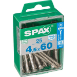 SPAX - PAQ. 25 VOUS AVEZ DÉCHIRÉ SPOX INOX T-STAR PLUS TORX 4.5X60 - ACIER INOXIDABLE